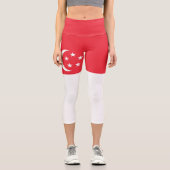 Flagge Singapurs Capri Leggings (Vorderseite)