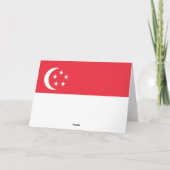 Flagge Singapurs Dankeskarte (Rückseite)