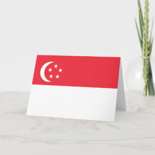Flagge Singapurs Dankeskarte