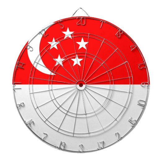 Flagge Singapurs Dartscheibe (vorne)