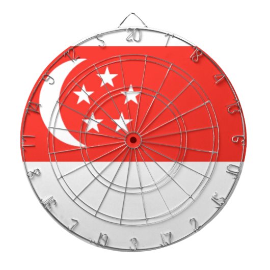 Flagge Singapurs Dartscheibe (vorne)