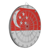 Flagge Singapurs Dartscheibe (Vorderseite Links)