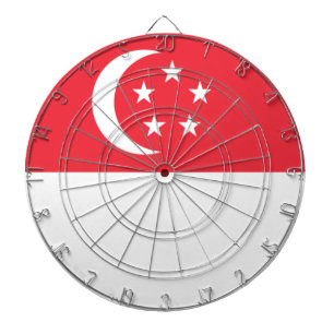 Flagge Singapurs Dartscheibe