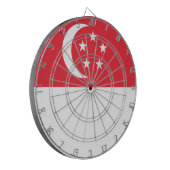 Flagge Singapurs Dartscheibe (Vorderseite Links)