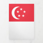 Flagge Singapurs Dreifach Gefaltete Karte (Cover)