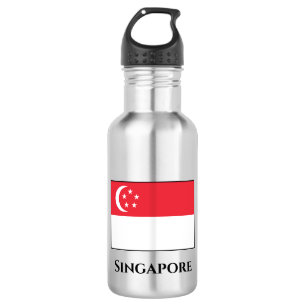 Flagge Singapurs Edelstahlflasche