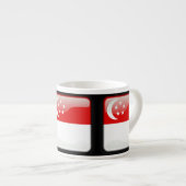 Flagge Singapurs Espressotasse (Vorderseite Rechts)