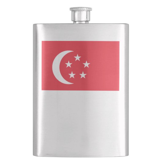 Flagge Singapurs Flachmann (Vorderseite)
