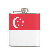 Flagge Singapurs Flachmann (Vorderseite)