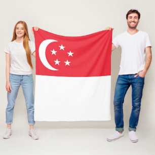 Flagge Singapurs Fleecedecke