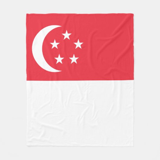 Flagge Singapurs Fleecedecke (Vorderseite)