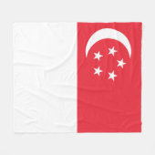 Flagge Singapurs Fleecedecke (Vorderseite (Horizontal))