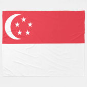 Flagge Singapurs Fleecedecke (Vorderseite (Horizontal))