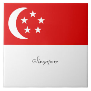 Flagge Singapurs Fliese