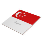 Flagge Singapurs Fliese (Seite)