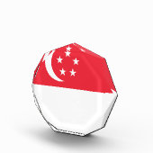 Flagge Singapurs Fotoblock (Rechts)