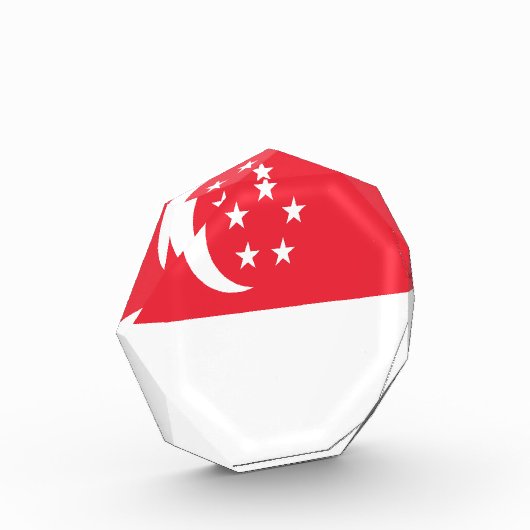 Flagge Singapurs Fotoblock (Links)