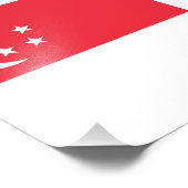 Flagge Singapurs Fotodruck (Ecke)