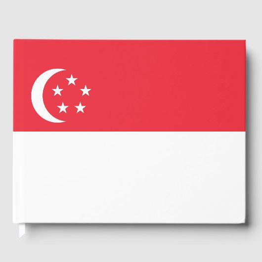 Flagge Singapurs Gästebuch (Vorderseite)