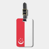 Flagge Singapurs Gepäckanhänger (Vorderseite vertikal)