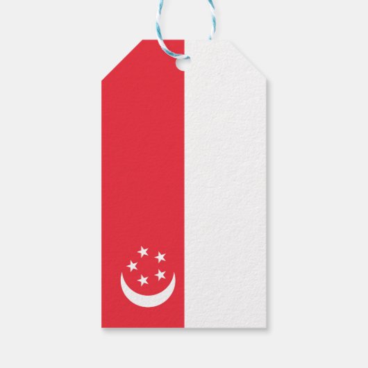 Flagge Singapurs Geschenkanhänger (Rückseite)