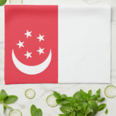 Flagge Singapurs Geschirrtuch (Gefaltet)