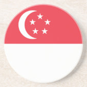 Flagge Singapurs Getränkeuntersetzer (Vorne)