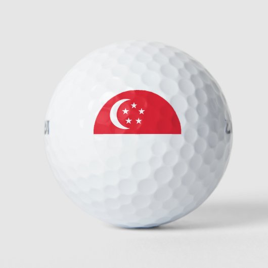 Flagge Singapurs Golfball (Vorderseite)