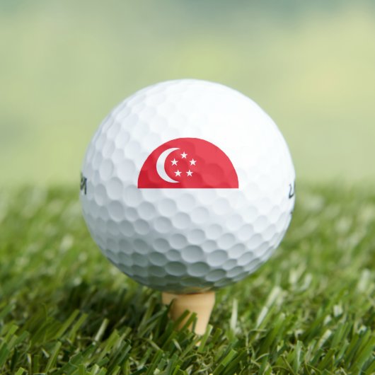 Flagge Singapurs Golfball (Insitu T-Shirt)
