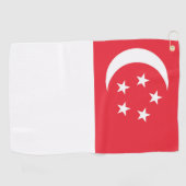 Flagge Singapurs Golfhandtuch (Horizontal)