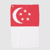 Flagge Singapurs Golfhandtuch (Vorderseite)