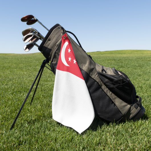 Flagge Singapurs Golfhandtuch (Gras)