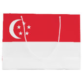 Flagge Singapurs Große Geschenktüte (Rückseite)
