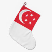 Flagge Singapurs Großer Weihnachtsstrumpf (Vorderansicht (hängend))