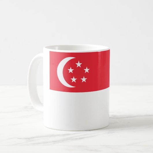 Flagge Singapurs Kaffeetasse (Vorderseite Links)