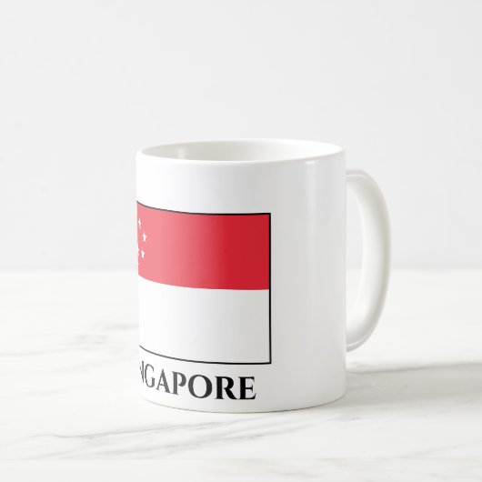 Flagge Singapurs Kaffeetasse (VorderseiteRechts)