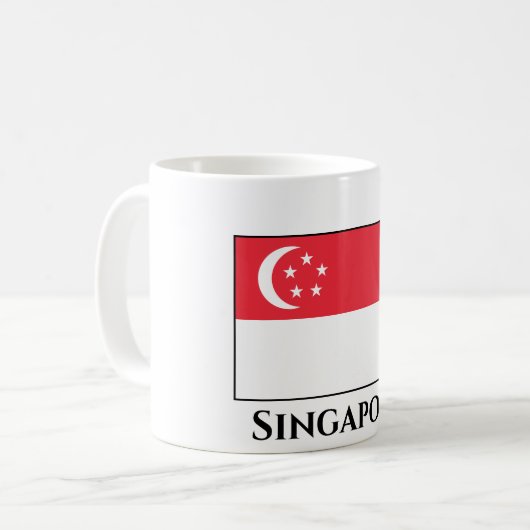 Flagge Singapurs Kaffeetasse (Vorderseite Links)