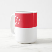 Flagge Singapurs Kaffeetasse (Vorderseite Links)