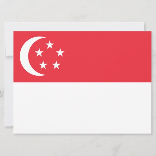 Flagge Singapurs Karte (Vorderseite)
