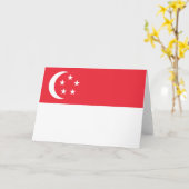 Flagge Singapurs Karte (Gelbe Blume)