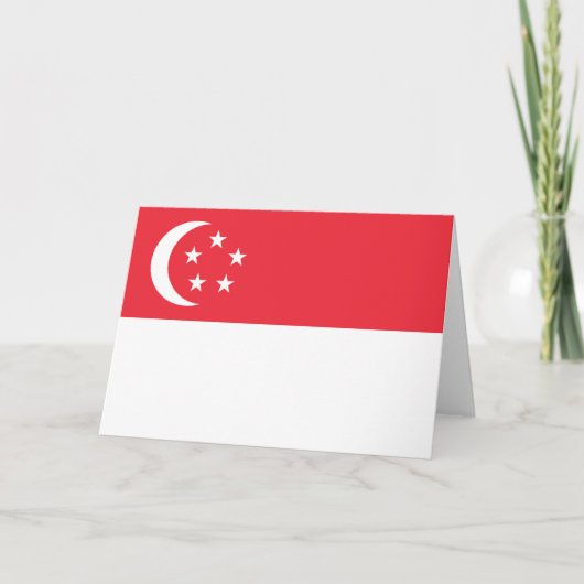 Flagge Singapurs Karte (Vorderseite)