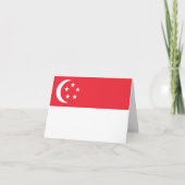 Flagge Singapurs Karte (Vorderseite)