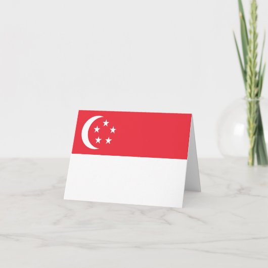 Flagge Singapurs Karte (Vorderseite)