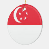 Flagge Singapurs Keramik Ornament (Links)