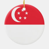 Flagge Singapurs Keramik Ornament (Hinten)