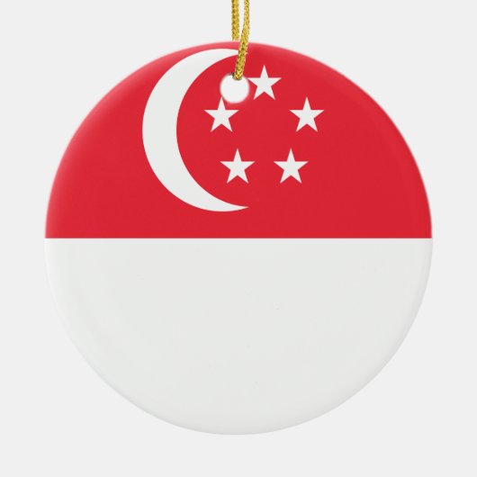 Flagge Singapurs Keramik Ornament (Vorne)