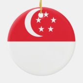 Flagge Singapurs Keramik Ornament (Hinten)