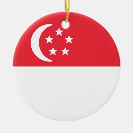 Flagge Singapurs Keramik Ornament (Vorne)