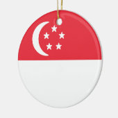 Flagge Singapurs Keramik Ornament (Links)