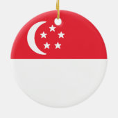 Flagge Singapurs Keramik Ornament (Hinten)